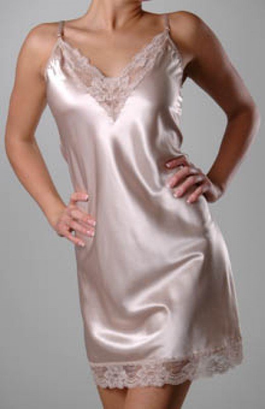 Beautiful Plus Lace Trim Satin Full Slip